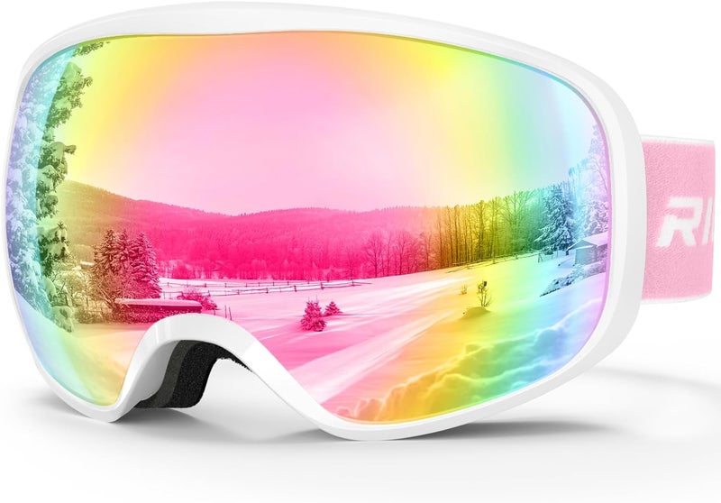 RIOROO Ski Goggles Snowboard Goggles for Men Women Adults Youth,Over Glasses OTG/100% UV Protection/Anti-fog/Wide Vision - Image 1